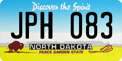 ND license plate JPH083