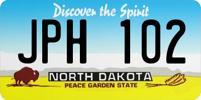 ND license plate JPH102