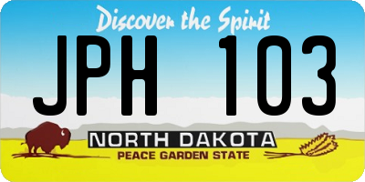 ND license plate JPH103