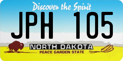 ND license plate JPH105
