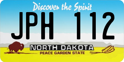 ND license plate JPH112