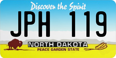 ND license plate JPH119