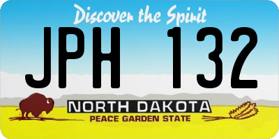 ND license plate JPH132