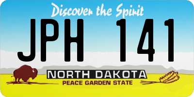 ND license plate JPH141