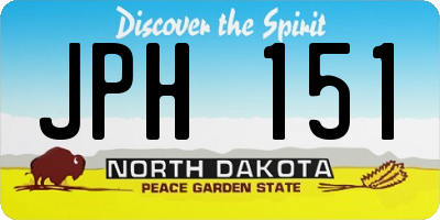 ND license plate JPH151