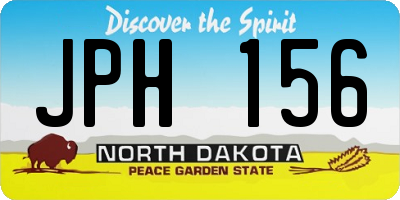 ND license plate JPH156
