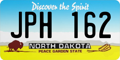 ND license plate JPH162