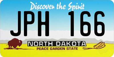 ND license plate JPH166