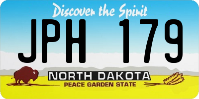 ND license plate JPH179