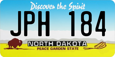 ND license plate JPH184