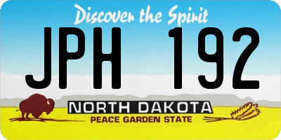 ND license plate JPH192