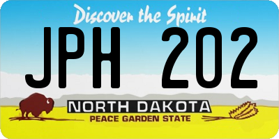 ND license plate JPH202