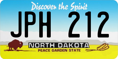 ND license plate JPH212