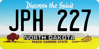 ND license plate JPH227