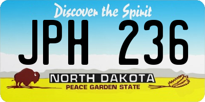ND license plate JPH236