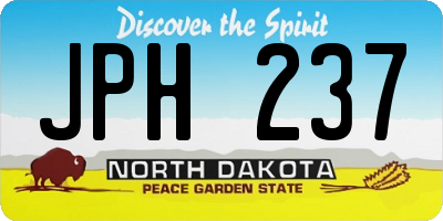 ND license plate JPH237