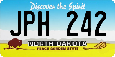 ND license plate JPH242
