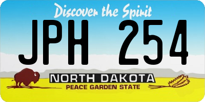 ND license plate JPH254