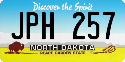 ND license plate JPH257