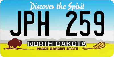 ND license plate JPH259
