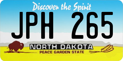 ND license plate JPH265