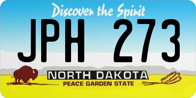 ND license plate JPH273