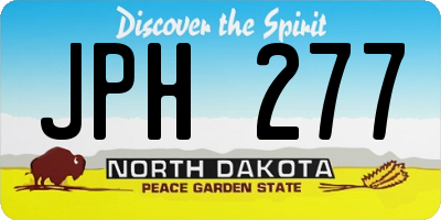 ND license plate JPH277