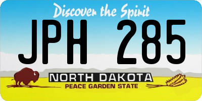 ND license plate JPH285