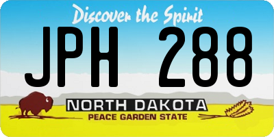 ND license plate JPH288