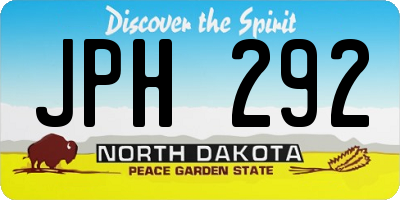 ND license plate JPH292