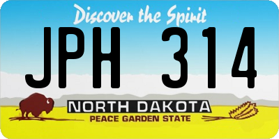 ND license plate JPH314