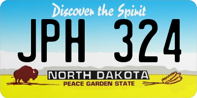 ND license plate JPH324