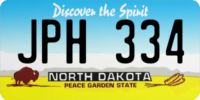 ND license plate JPH334