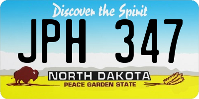ND license plate JPH347