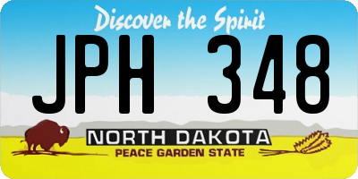 ND license plate JPH348