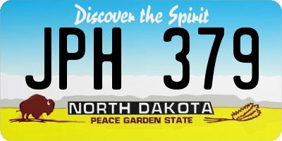 ND license plate JPH379