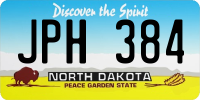 ND license plate JPH384