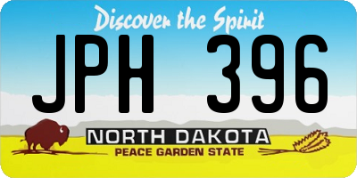 ND license plate JPH396