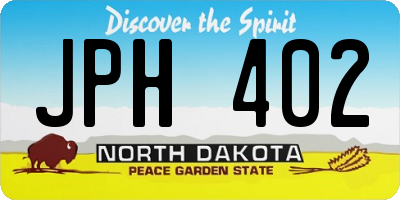 ND license plate JPH402