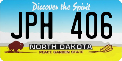 ND license plate JPH406