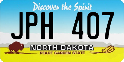 ND license plate JPH407