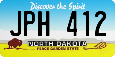ND license plate JPH412