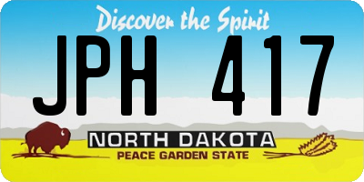 ND license plate JPH417