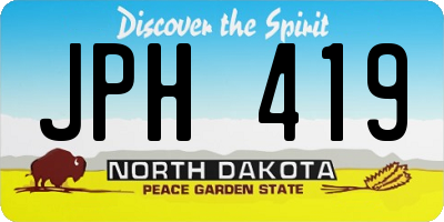 ND license plate JPH419