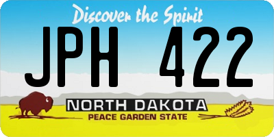 ND license plate JPH422