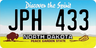 ND license plate JPH433