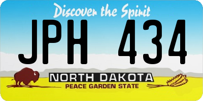 ND license plate JPH434