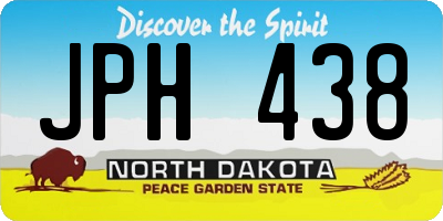 ND license plate JPH438