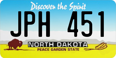 ND license plate JPH451