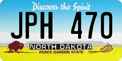 ND license plate JPH470